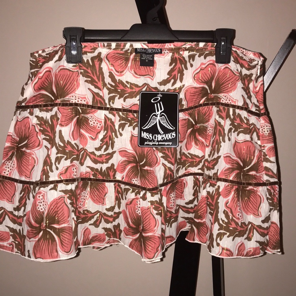 Miss Chievous Coral/Brown with Gold Skirt NWT